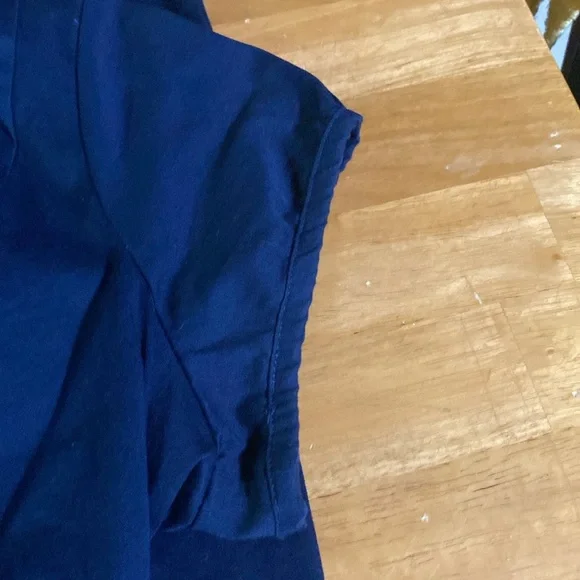 Robbie Bee navy dress with belt loops and belt 97% cotton 3% spandex size 10 - Picture 4 of 7